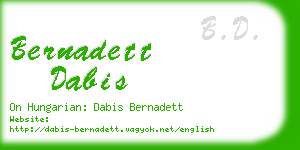 bernadett dabis business card